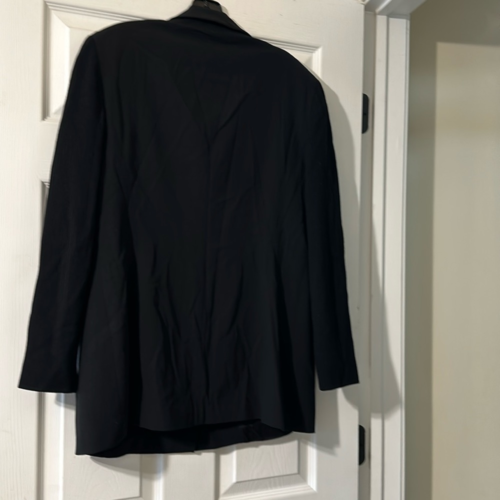 Escada black blazer jacket with knit sleeves Sz 42 - Picture 5 of 7